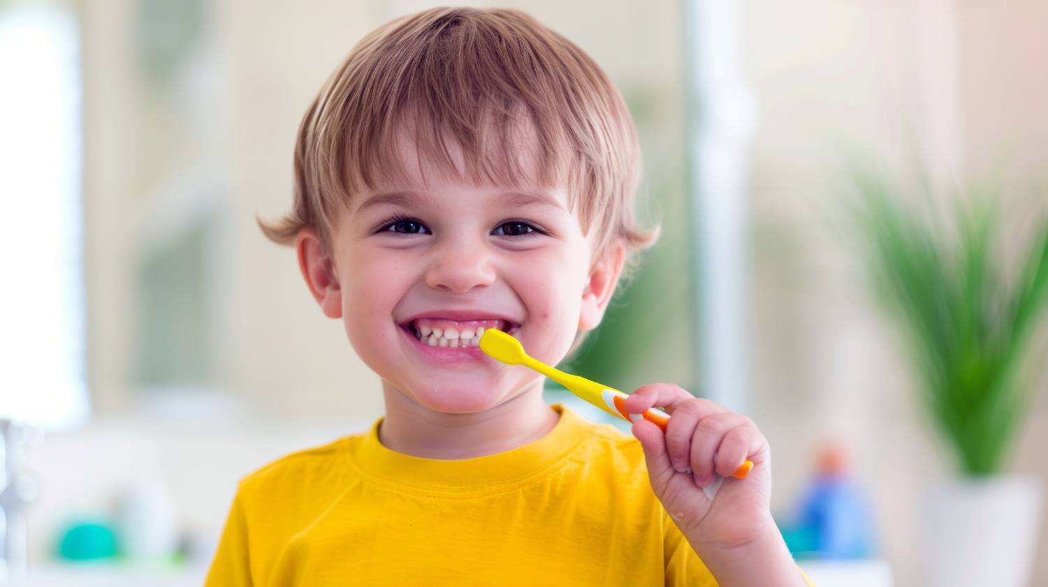 Child Brushing teeth
